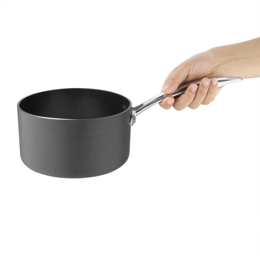 Vogue Anodised Aluminium Non Stick Sauce Pan 160mm CP762