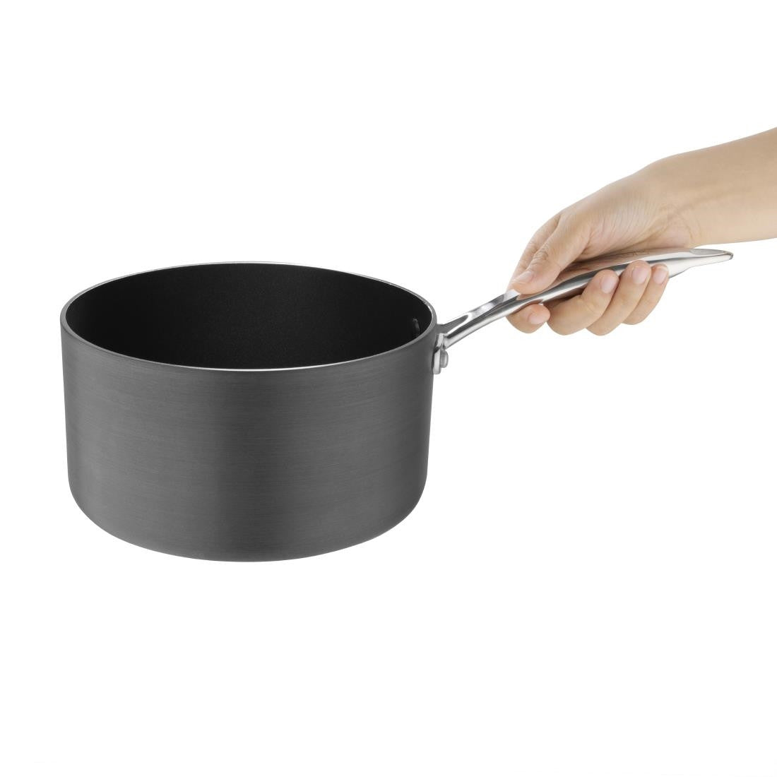 Vogue Anodised Aluminium Non Stick Sauce Pan 200mm CP763