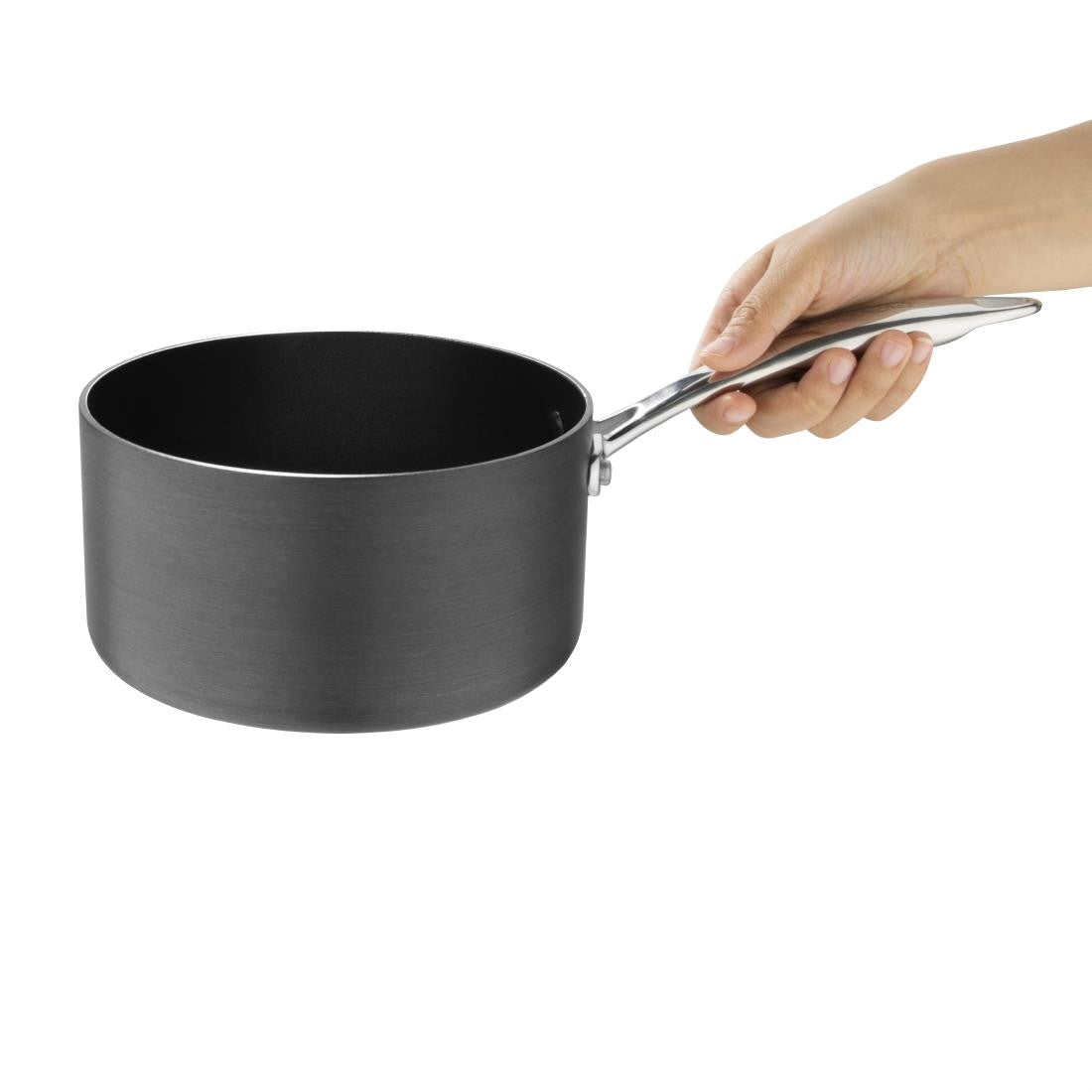 Vogue Anodised Aluminium Non Stick Sauce Pan 180mm CP764