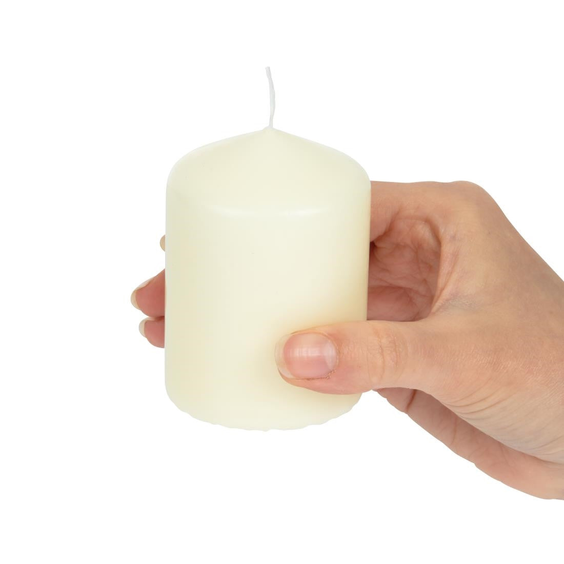 Ivory Pillar Short 3inch Candle (Pack of 12) CR448