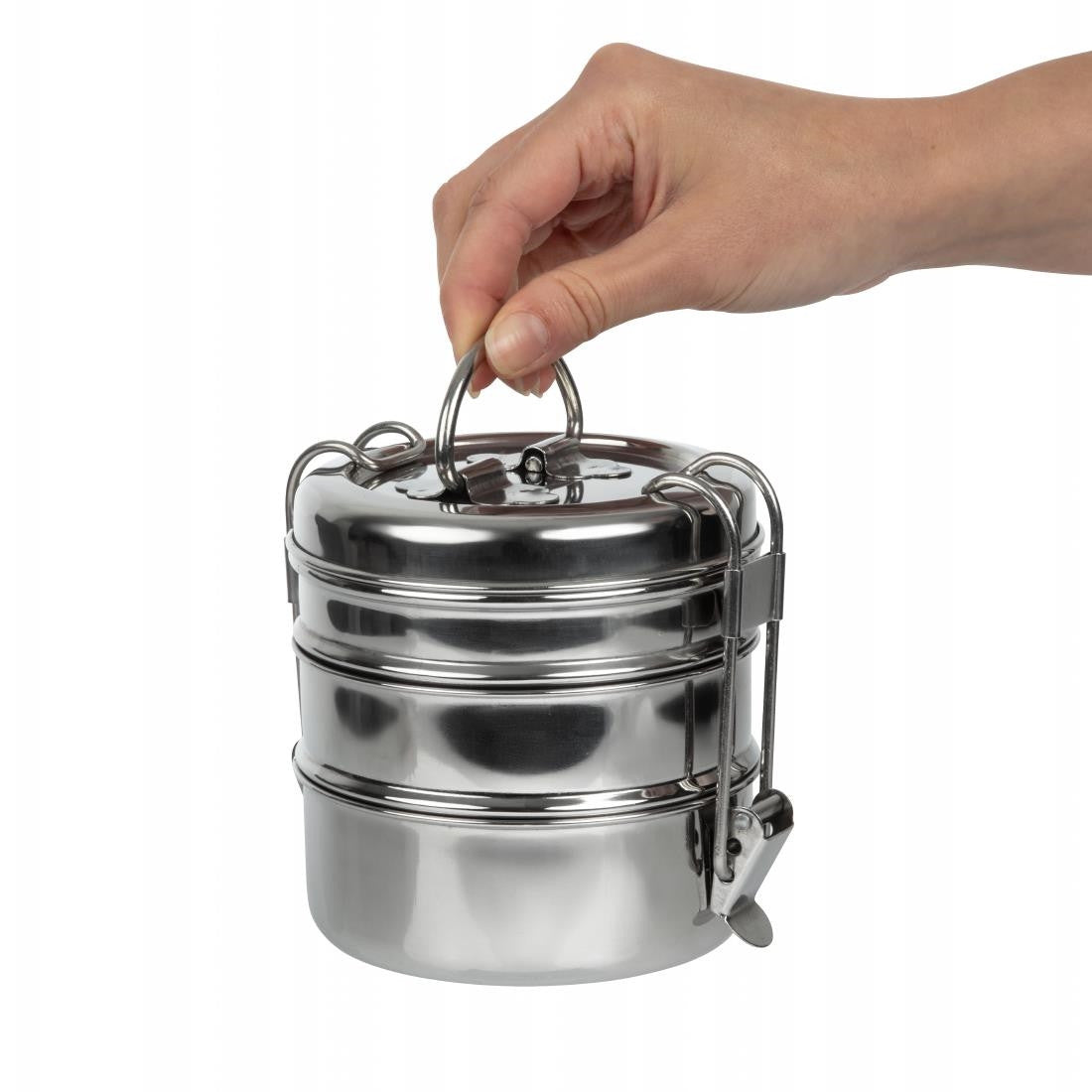 Utopia 3 Tier Tiffin Tin 115mm (Pack of 6) CS079
