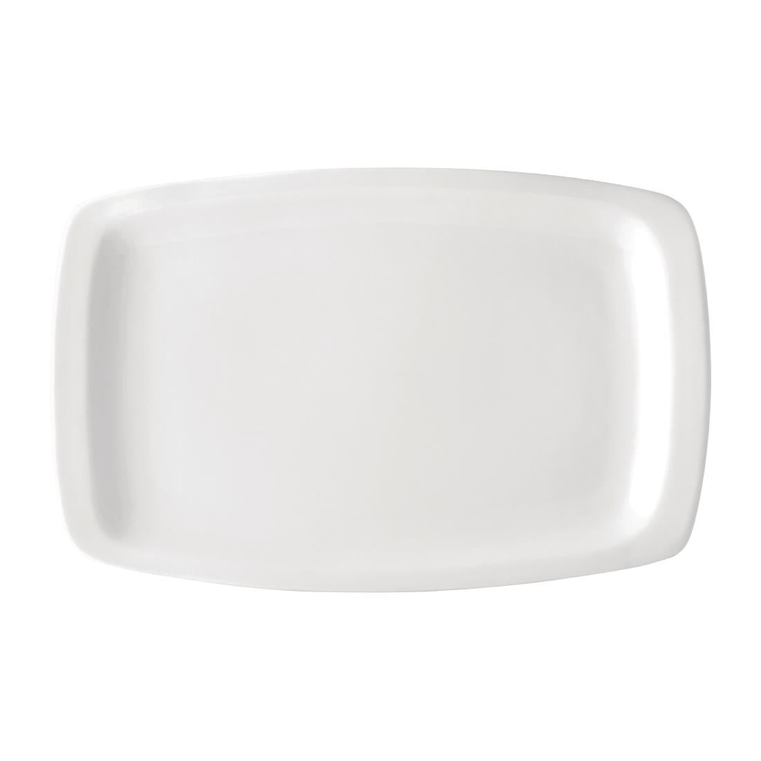 Utopia Titan Rectangular Plates White 230mm x 360mm 12 Pack CW333
