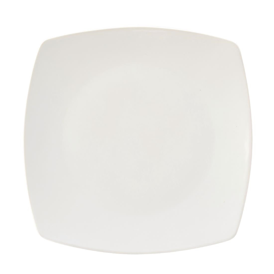 Utopia Titan Rounded Square Plates White 270mm 6 Pack CW347
