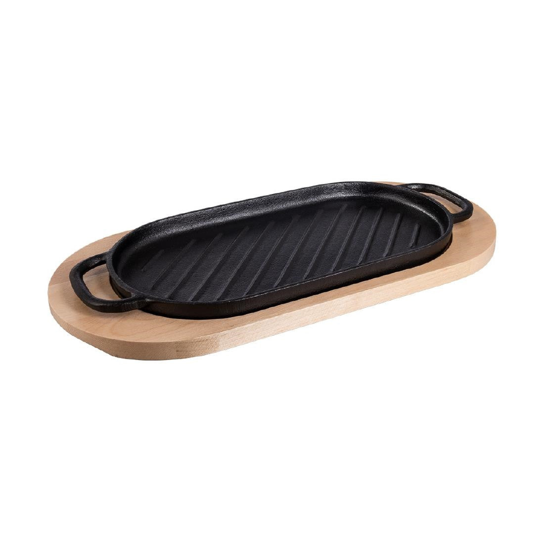 Tramontina Pre-Seasoned Cast Iron Oval Sizzler Plate 310mm CZ015