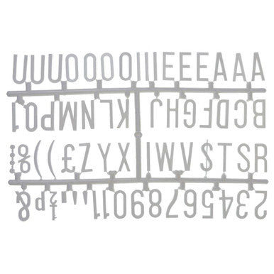 Beaumont 31mm Letter Set (390 characters)  White CZ613