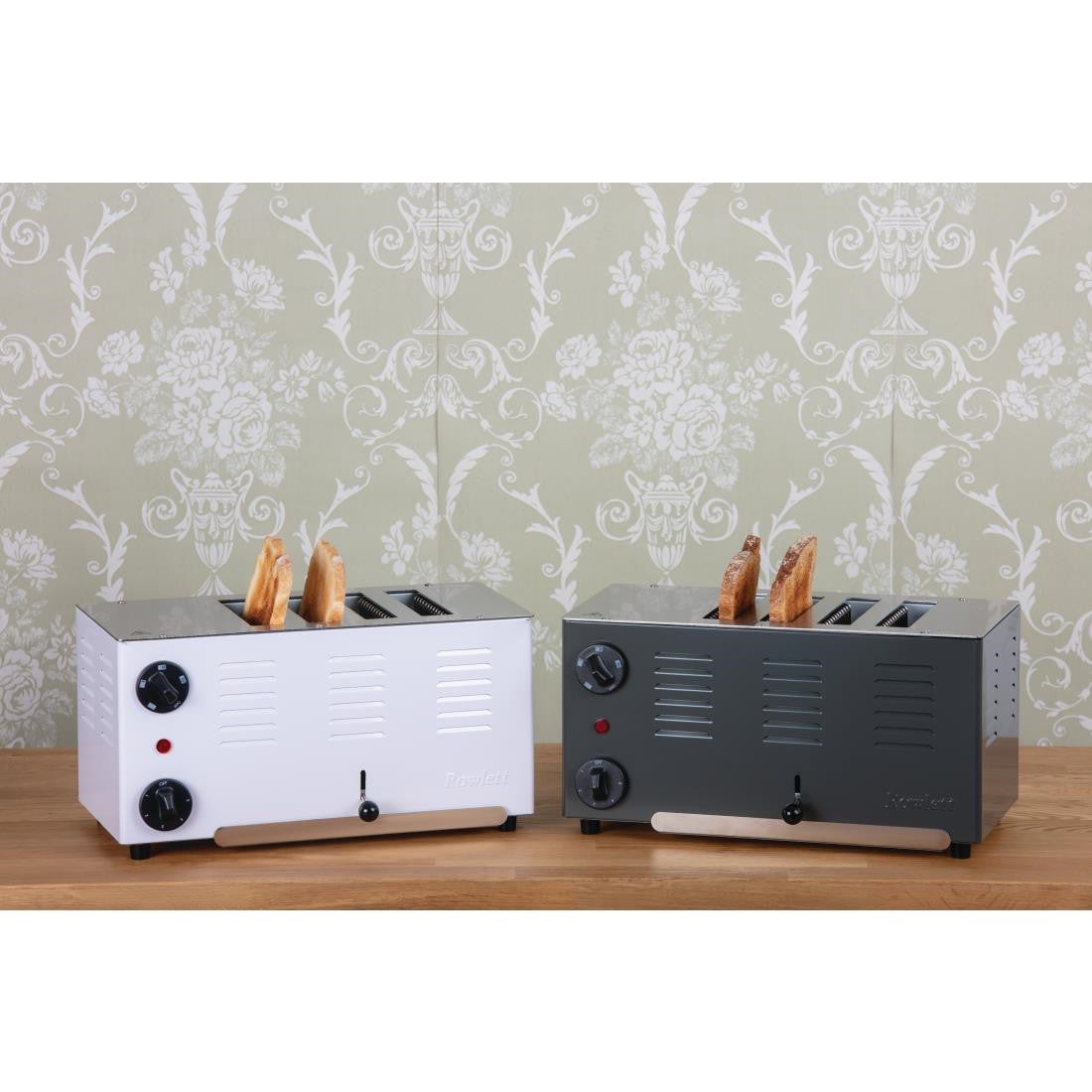 Rowlett Regent 4 Slot Toaster Quartz Grey with 2x Additional Elements CH174