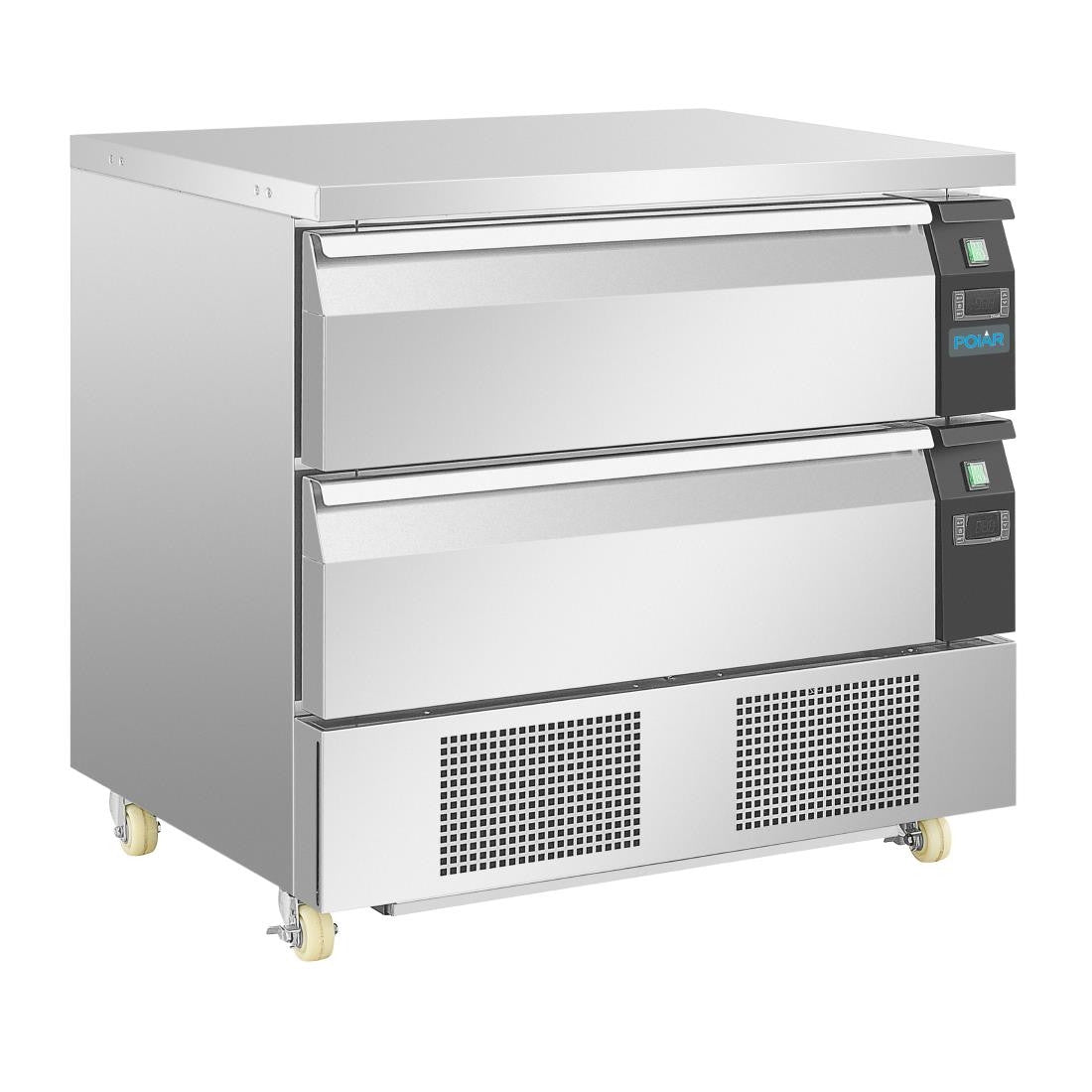 Polar U-Series Double Drawer Dual Temperature Counter Fridge Freezer 4xGN DA996