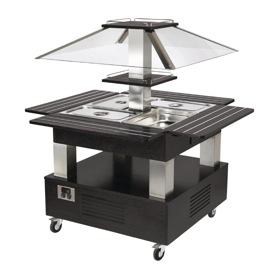 Roller Grill Chilled Salad Bar Square Black DE391