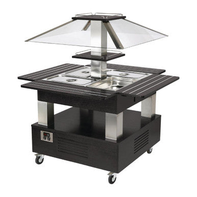 Roller Grill Chilled Salad Bar Square Black DE391