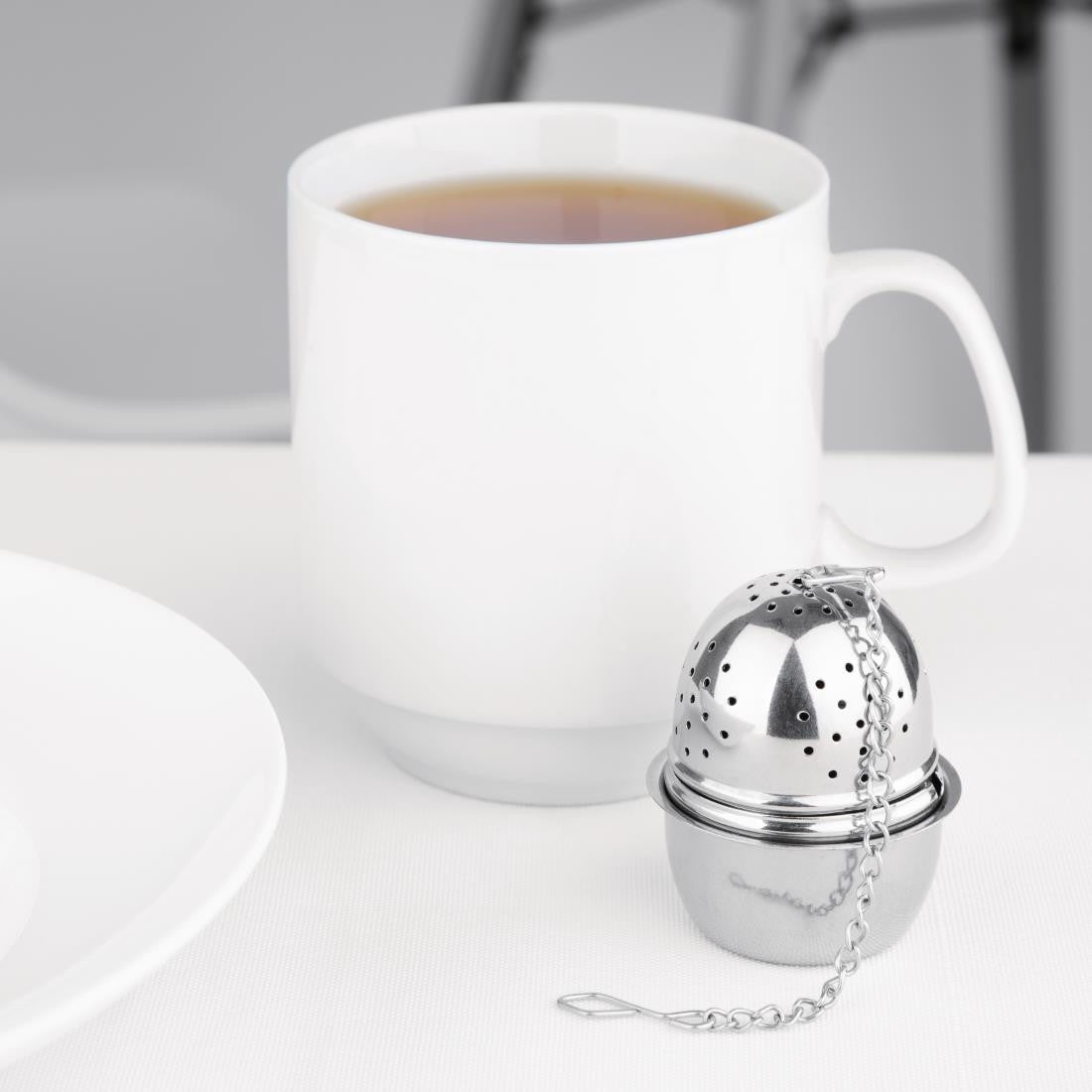 Olympia Oval Stainless Steel Tea Strainer 40(Ø) x 55(H)mm DF898