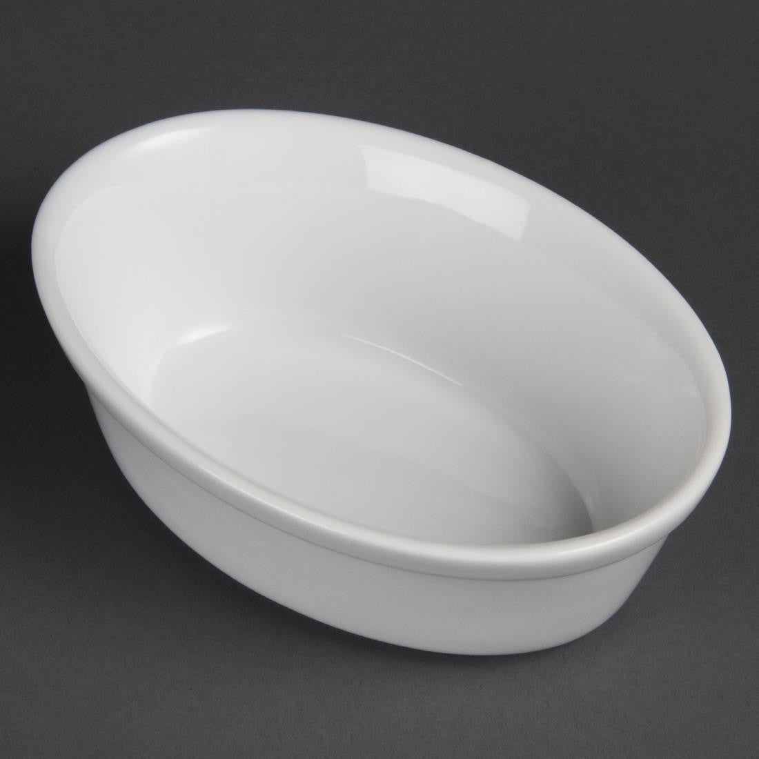 Olympia Whiteware Oval Pie Bowls 161mm 6 Pack DK807