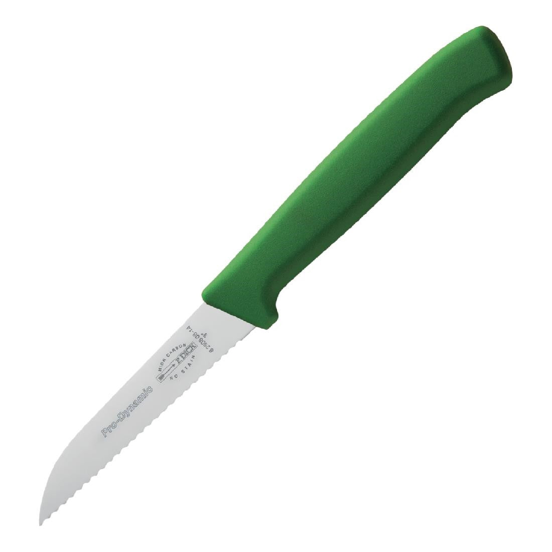 Dick Pro Dynamic HACCP Serrated Utility Knife Green 8cm DL364