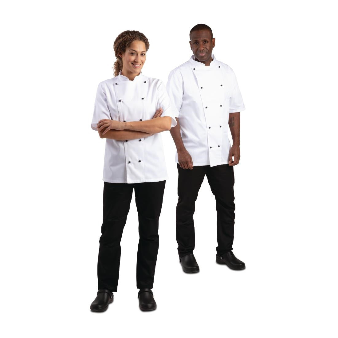 Whites Chicago Unisex Chefs Jacket Short Sleeve White L DL711-L