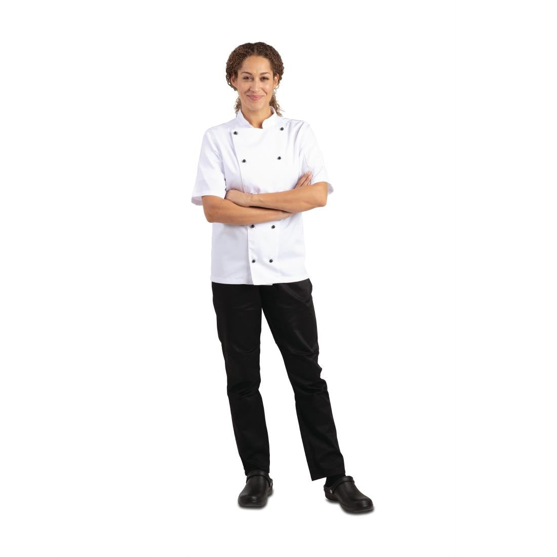 Whites Chicago Unisex Chefs Jacket Short Sleeve White S DL711-S
