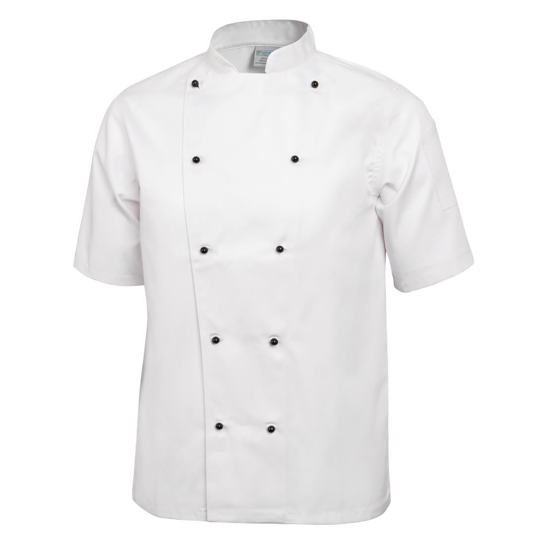 Whites Chicago Unisex Chefs Jacket Short Sleeve White XS DL711-XS