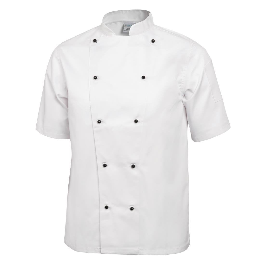 Whites Chicago Unisex Chefs Jacket Short Sleeve White XL DL711-XL