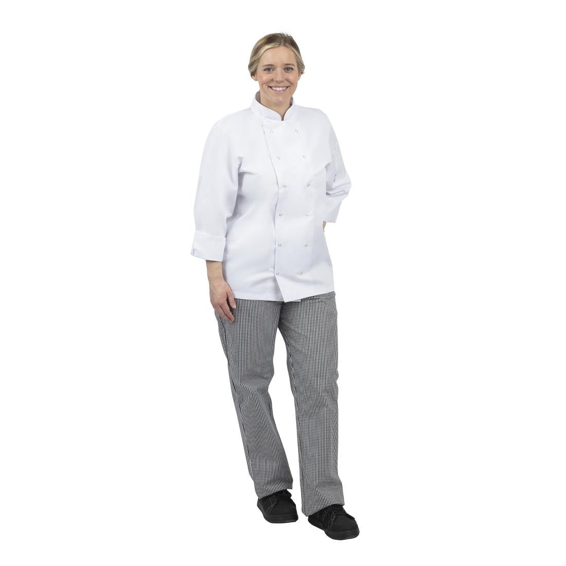 Whites Unisex Vegas Chefs Trousers Black and White Check XS DL712-XS