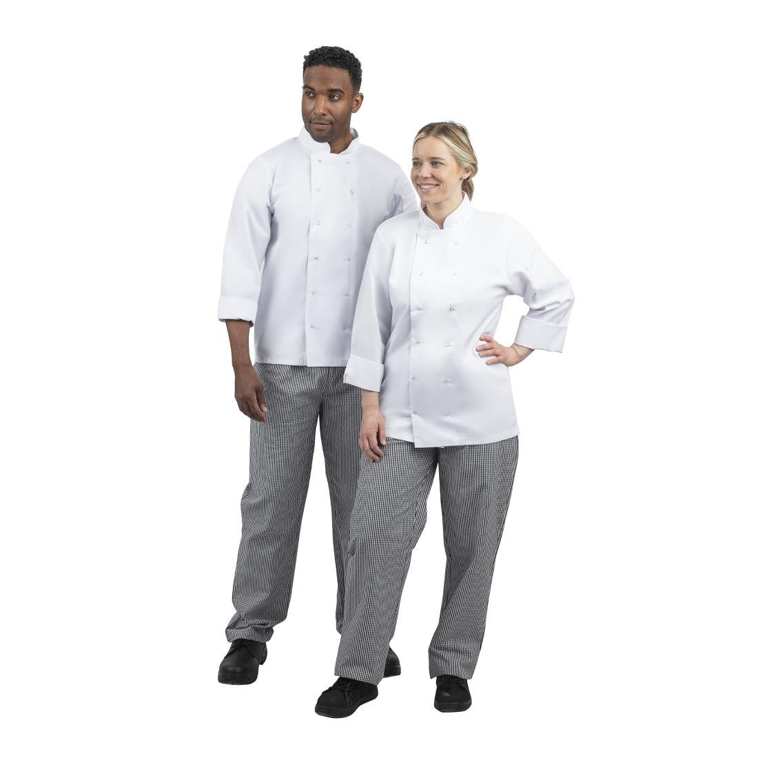 Whites Unisex Vegas Chefs Trousers Black and White Check XS DL712-XS
