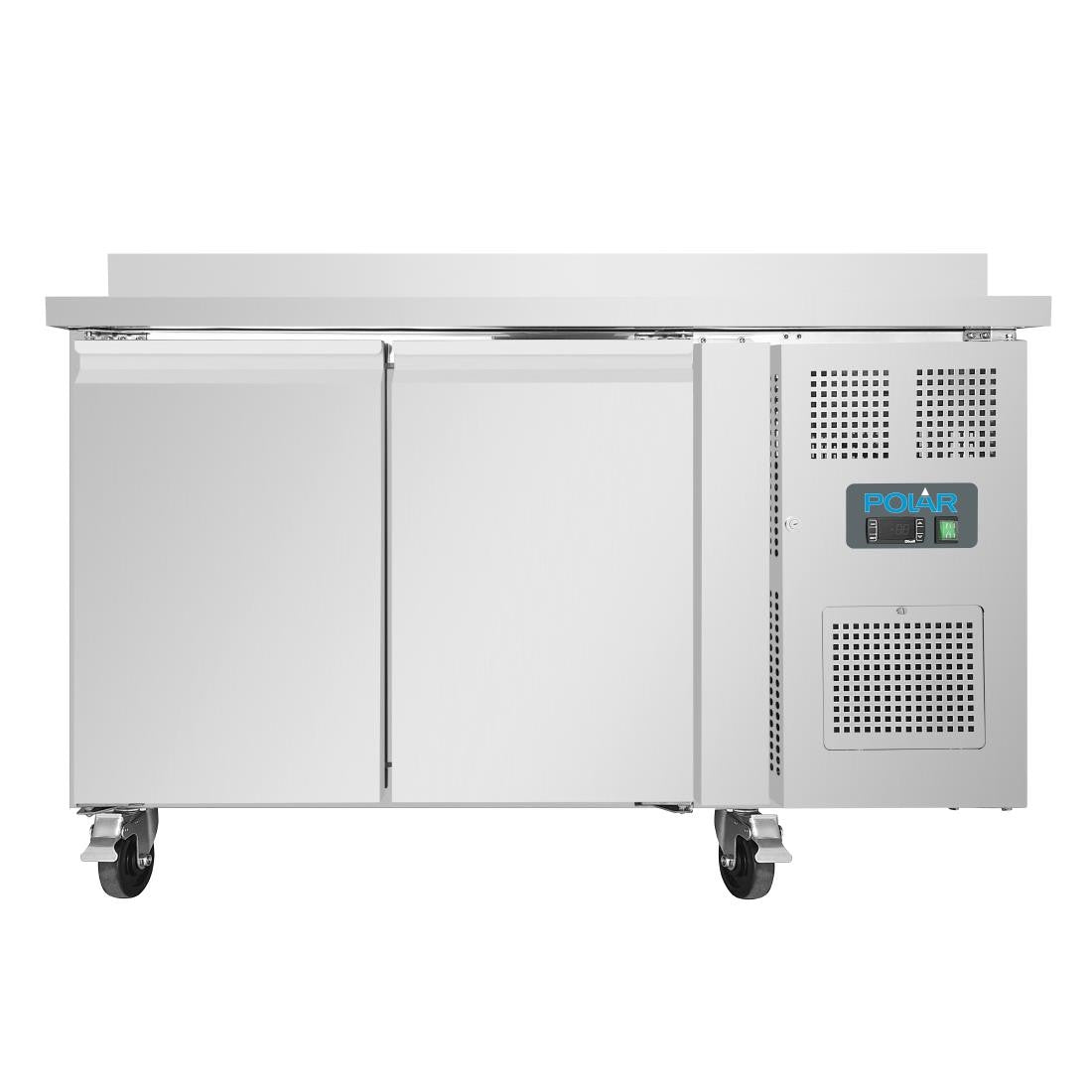 Polar U-Series Double Door Counter Fridge with Upstand 282Ltr DL914
