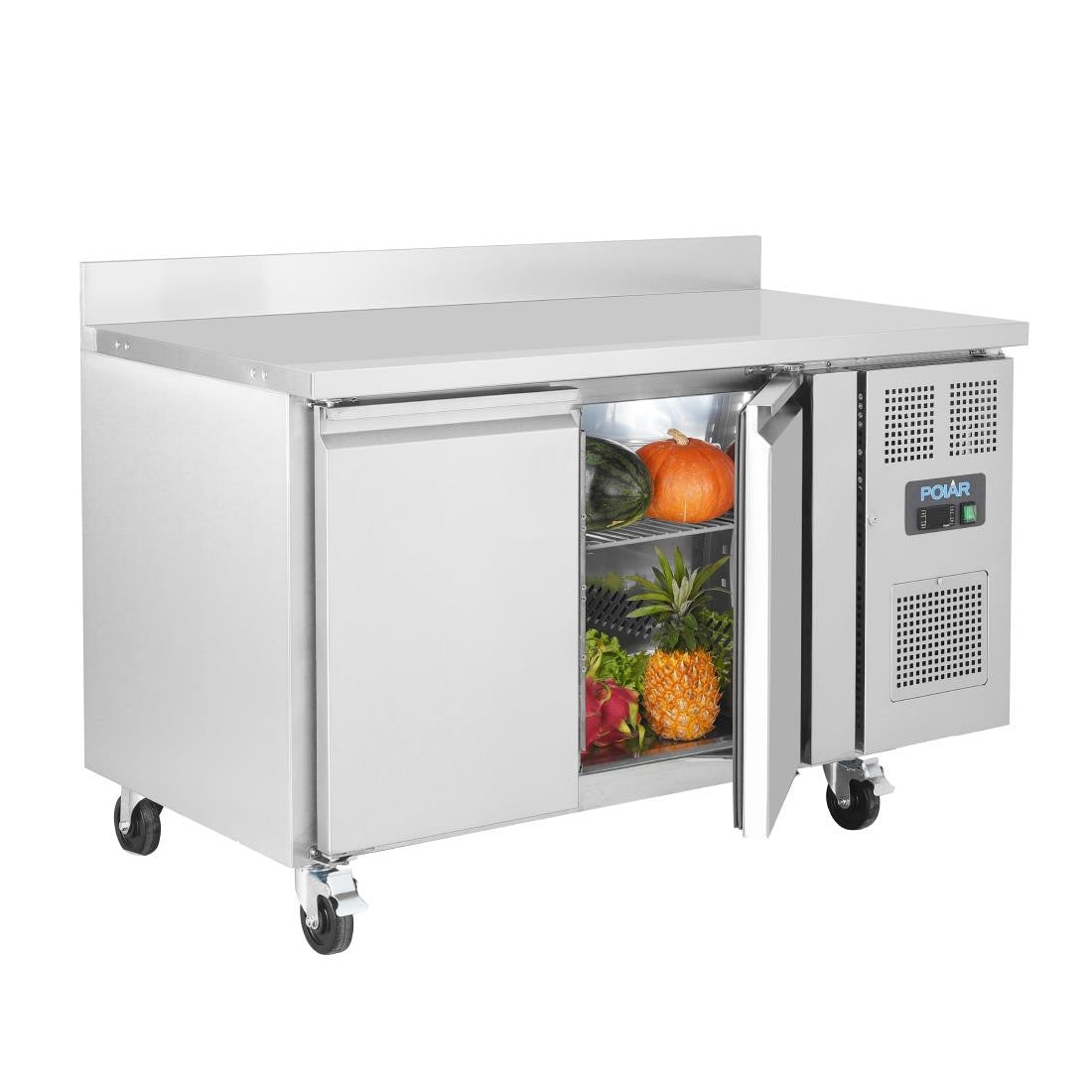 Polar U-Series Double Door Counter Freezer with Upstand 282Ltr DL916