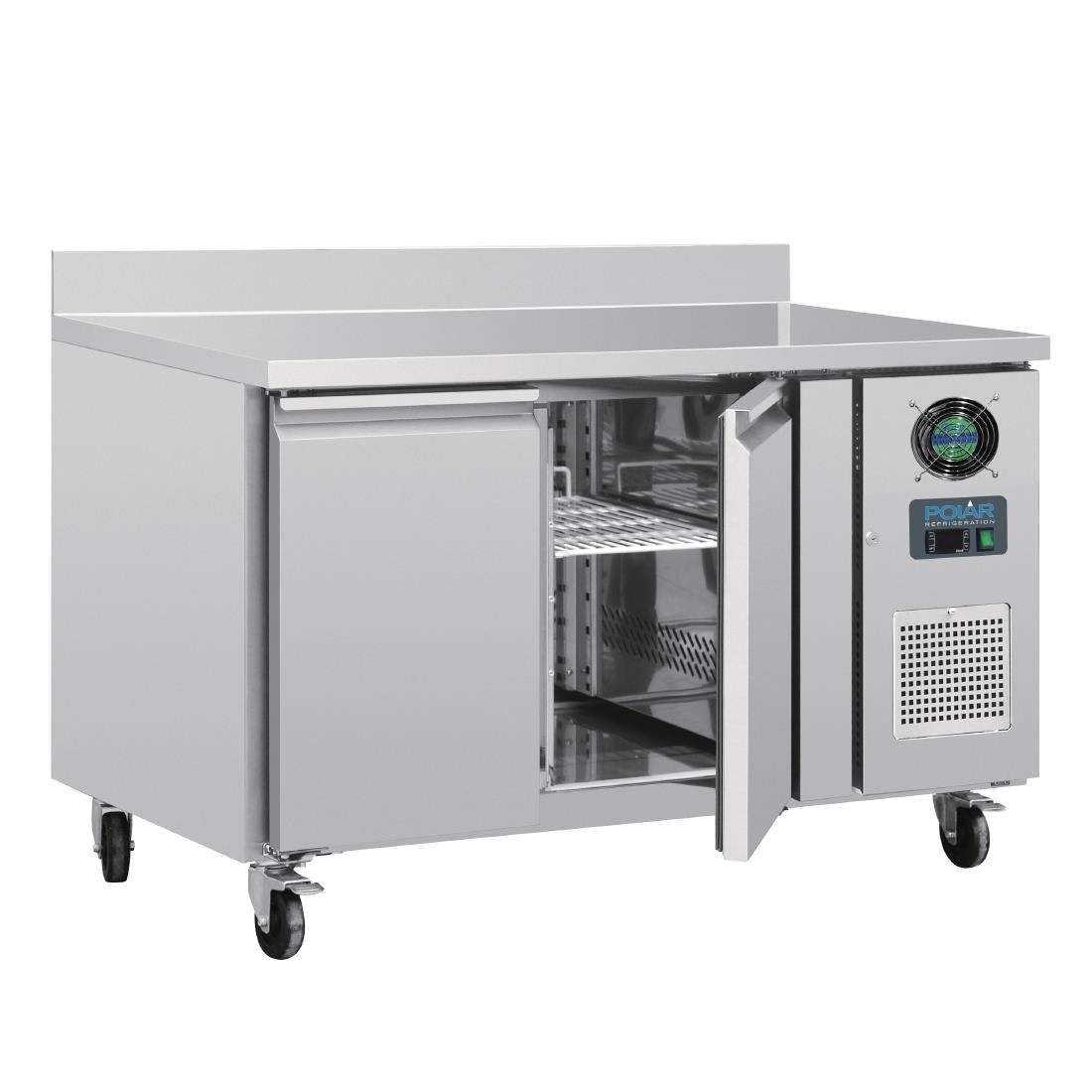 Polar U-Series Double Door Counter Freezer with Upstand 282Ltr DL916