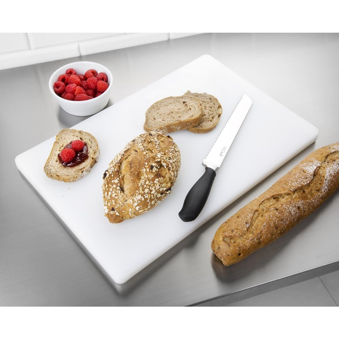 Hygiplas Extra Thick Low Density White Chopping Board Standard DM001
