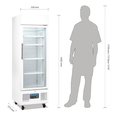 Polar G-Series Upright Display Fridge 218Ltr White DM075