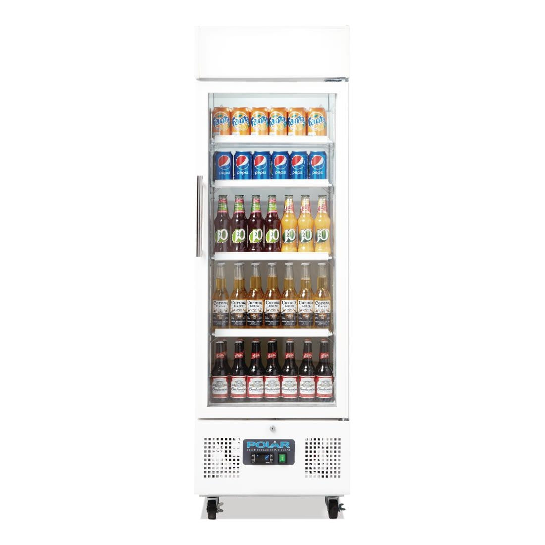 Polar G-Series Upright Display Fridge 218Ltr White DM075