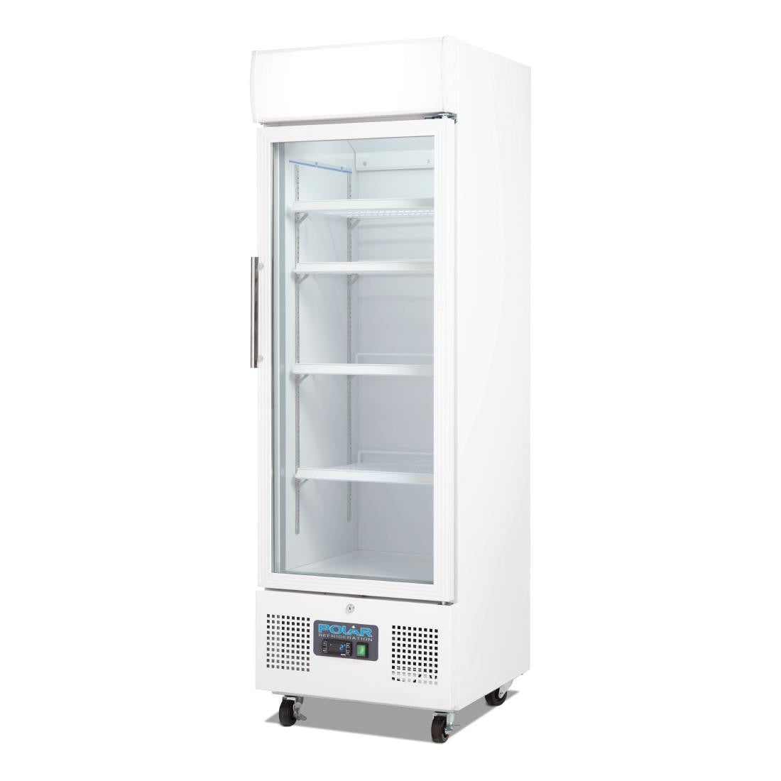 Polar G-Series Upright Display Fridge 218Ltr White DM075