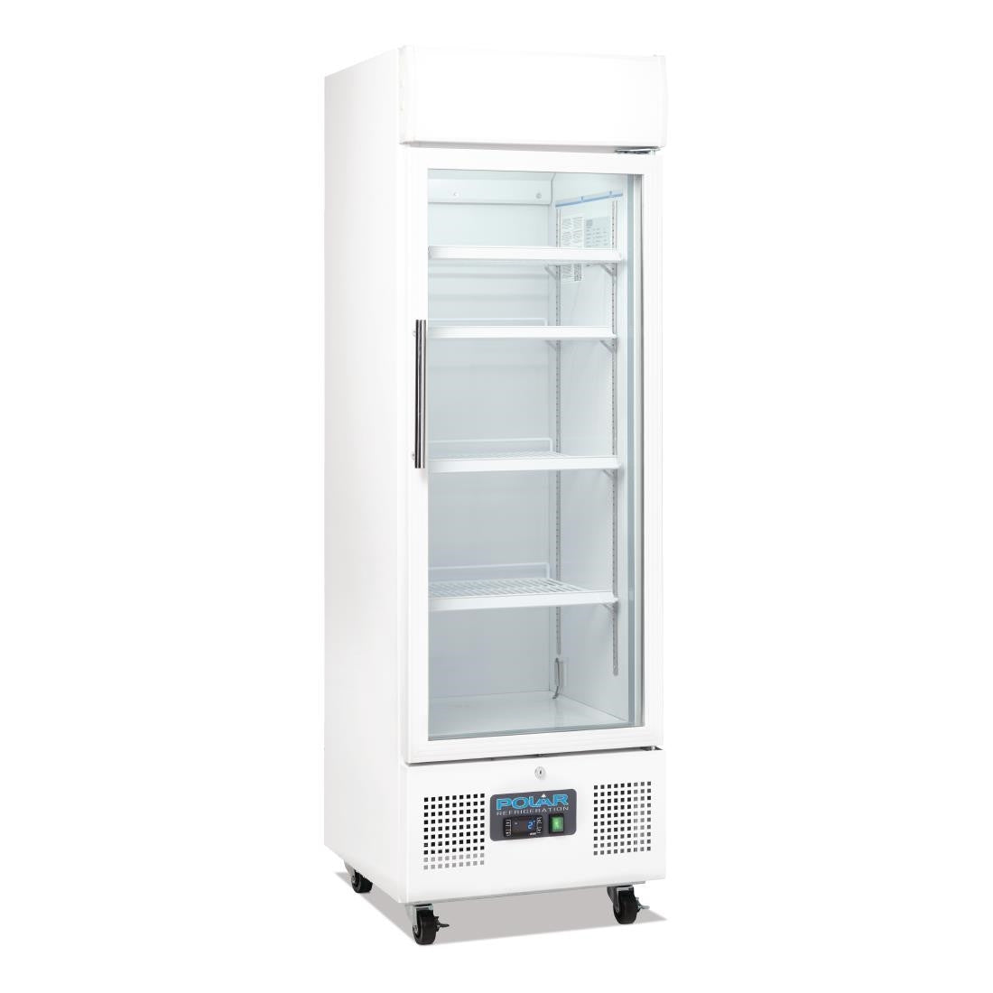 Polar G-Series Upright Display Fridge 218Ltr White DM075