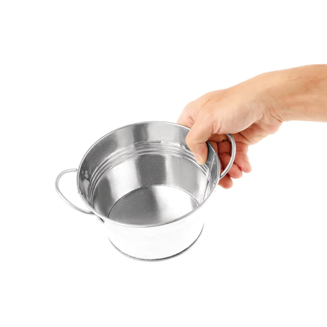 Olympia Mini Metal Food Bucket Shallow 150mm DM214