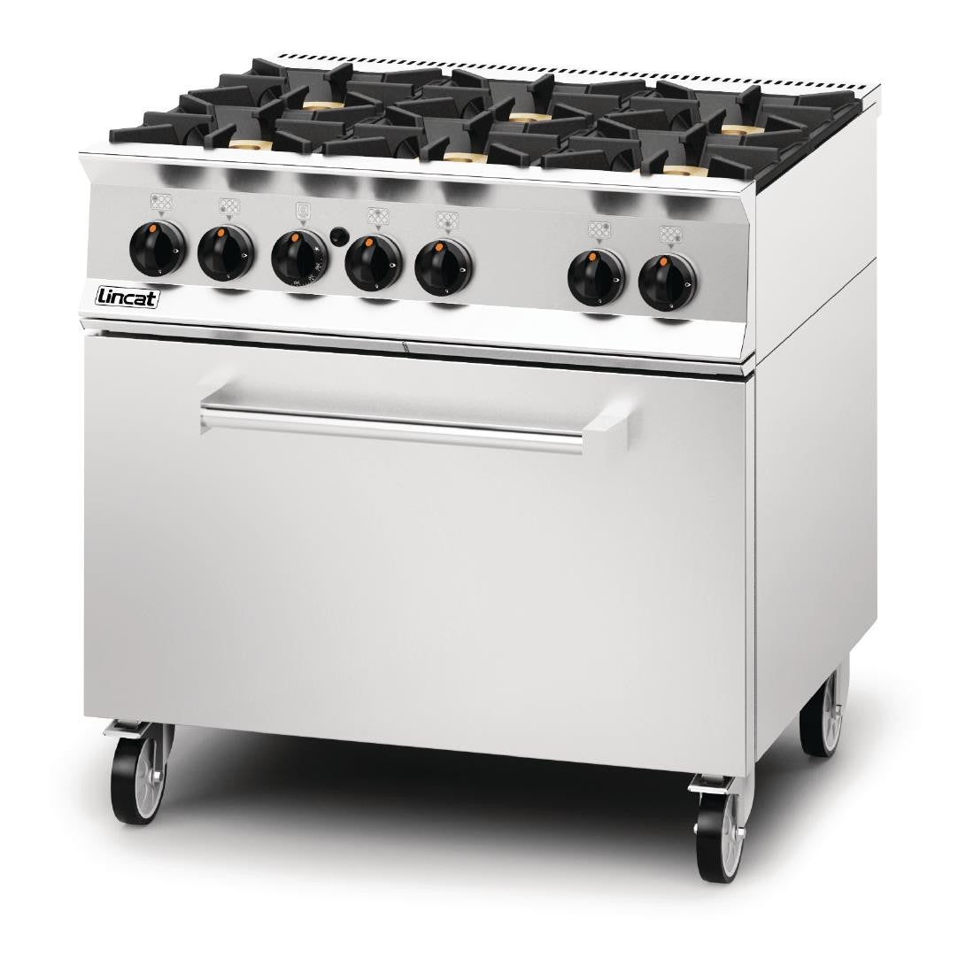 Lincat Opus 800 Natural Gas 6 Burner Range with Drop Down Door OG8002/N DM503-N