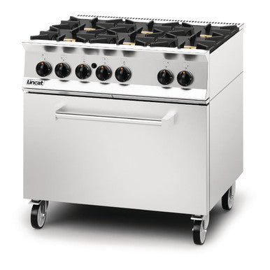 Lincat Opus 800 Natural Gas 6 Burner Range with Drop Down Door OG8002/N DM503-N