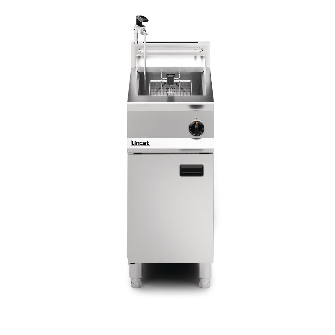 Lincat Opus 800 Single Tank Single Basket Free Standing Natural Gas Filtration Fryer OG8106/OP DM533-N