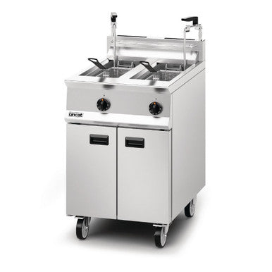 Lincat Opus 800 Twin Tank Twin Basket Free Standing Natural Gas Dual Filtration Fryer OG8111/OP2 DM540-N