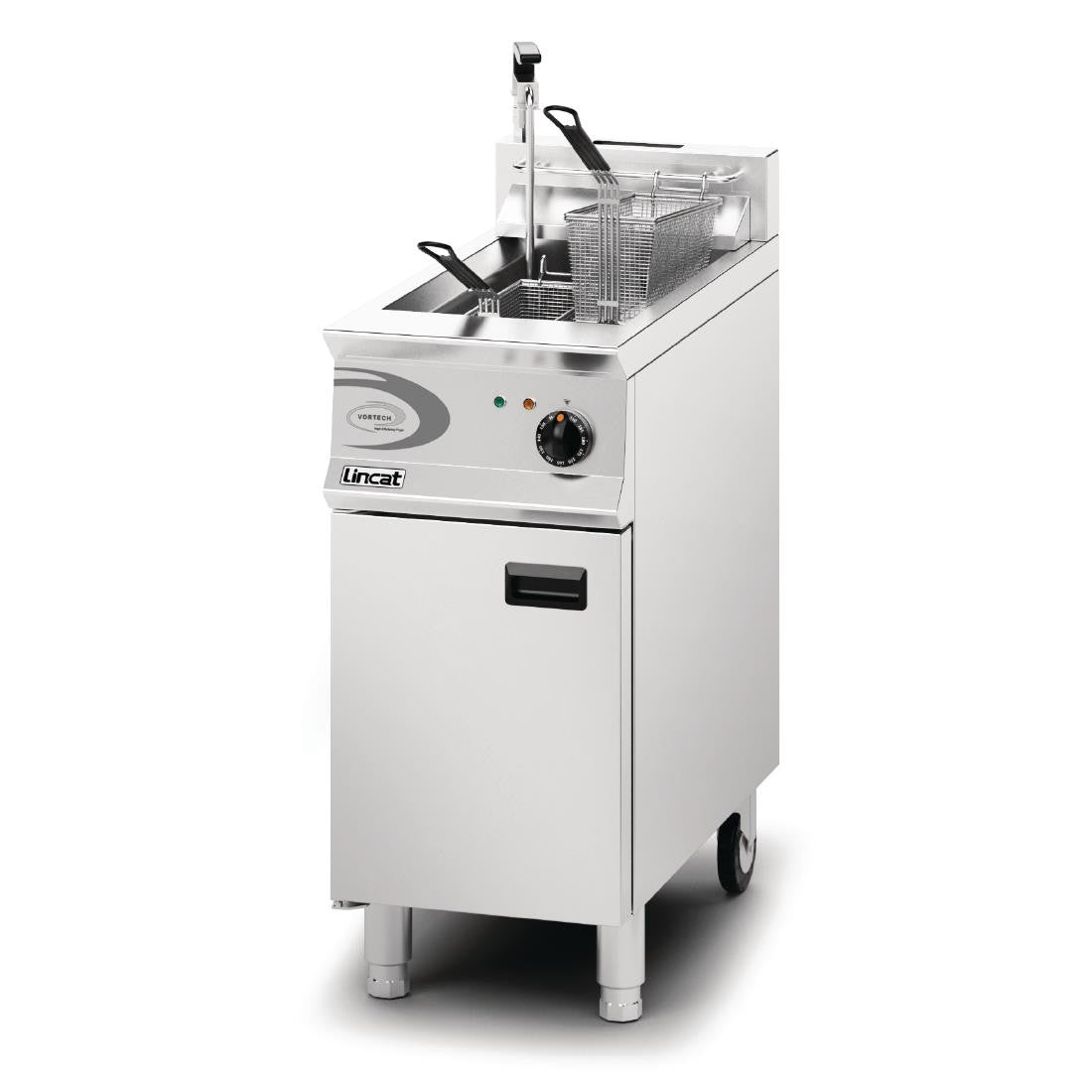 Lincat Vortech Single Tank Twin Basket Free Standing Propane Gas Filtration Fryer OG8115/OP DM541-P