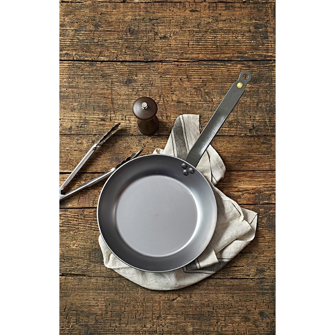 De Buyer Mineral B Black Iron Induction Frying Pan 280mm DN899