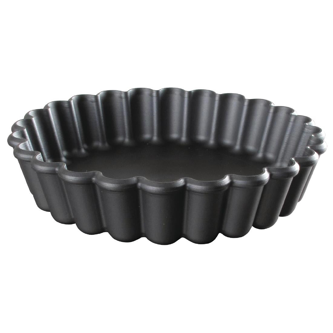 Matfer Bourgeat Exoglass Round Fluted Tartlet Mould 90mm (Pack of 12) DN954