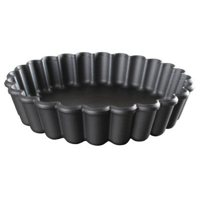 Matfer Bourgeat Exoglass Round Fluted Tartlet Mould 90mm (Pack of 12) DN954
