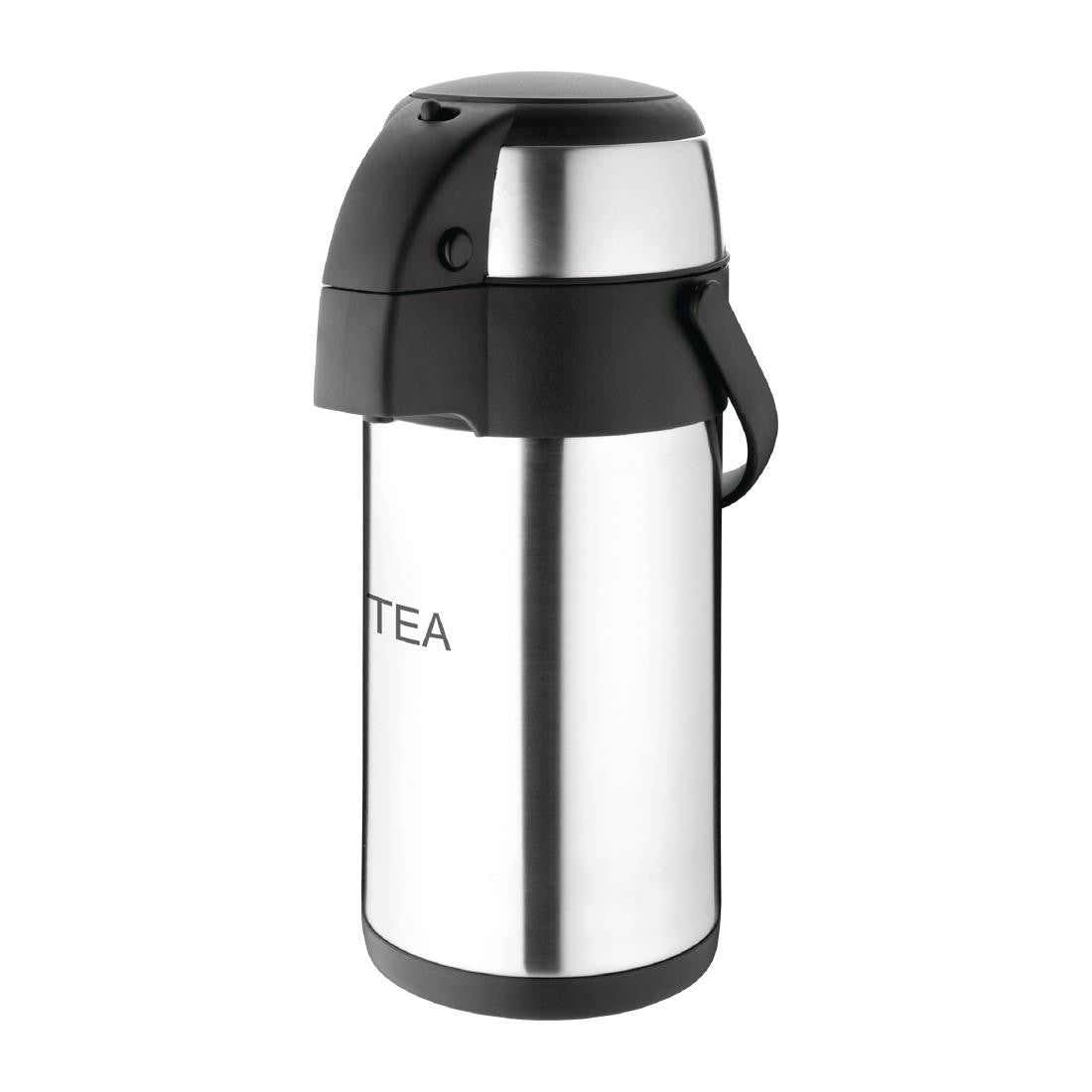 Olympia Pump Action Airpot Etched 'Tea' 3Ltr DP127