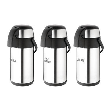 Olympia Pump Action Airpot Etched 'Tea' 3Ltr DP127