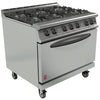 Falcon Dominator Plus Natural Gas Oven Range 6 Burner with Castors G3101D DP927-N