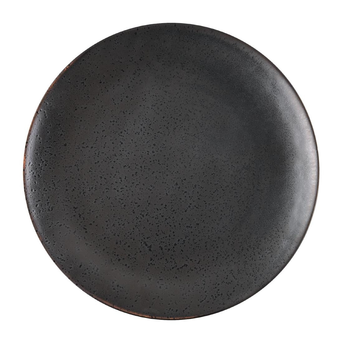 Olympia Fusion Round Black Coupe Plates 203mm 6 Pack DR087