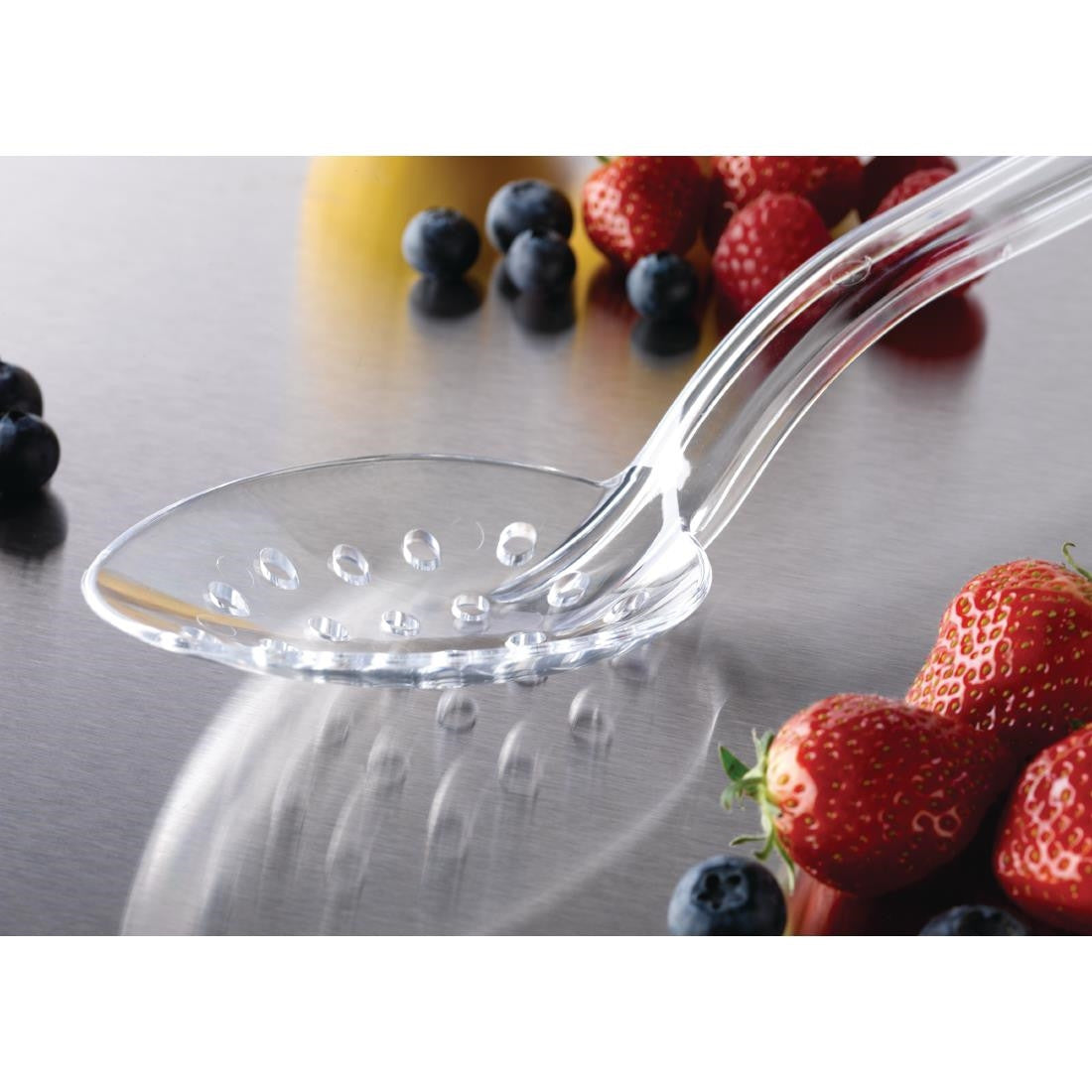 Matfer Bourgeat Exoglass Perforated Serving Spoon Clear 13" DR198