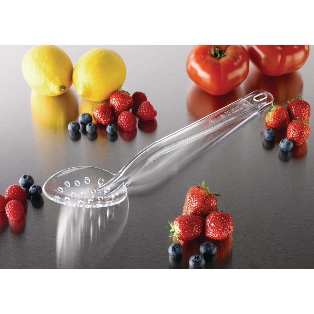 Matfer Bourgeat Exoglass Perforated Serving Spoon Clear 13" DR198
