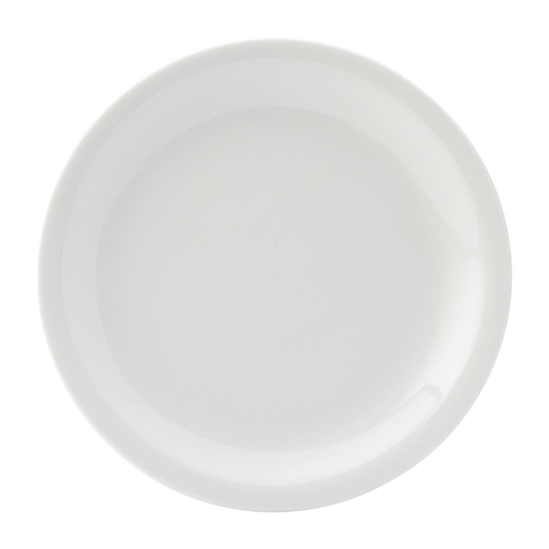 Utopia Titan Narrow Rimmed Plates White 220mm 24 Pack DY317