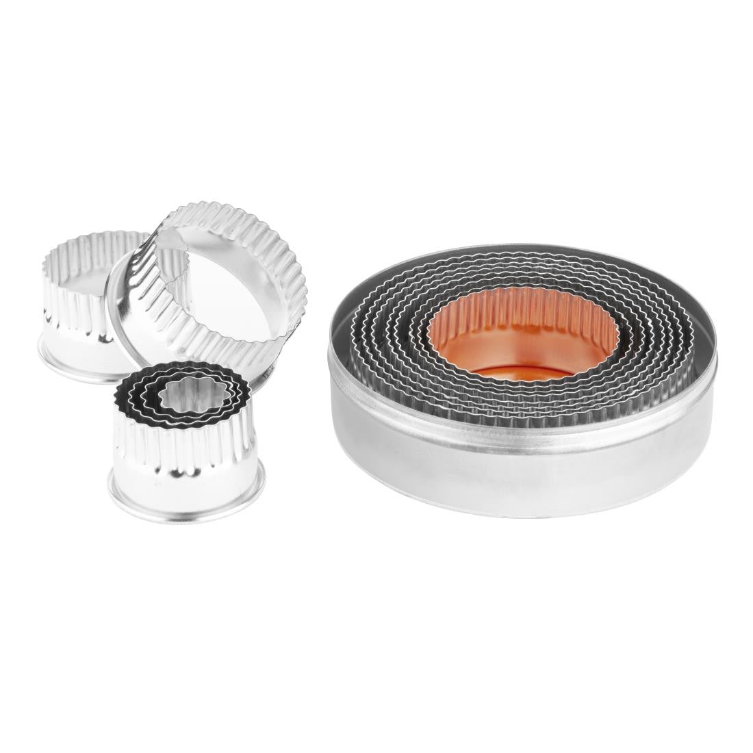 Vogue Round Fluted Pastry Cutter Set (Pack of 11) E019