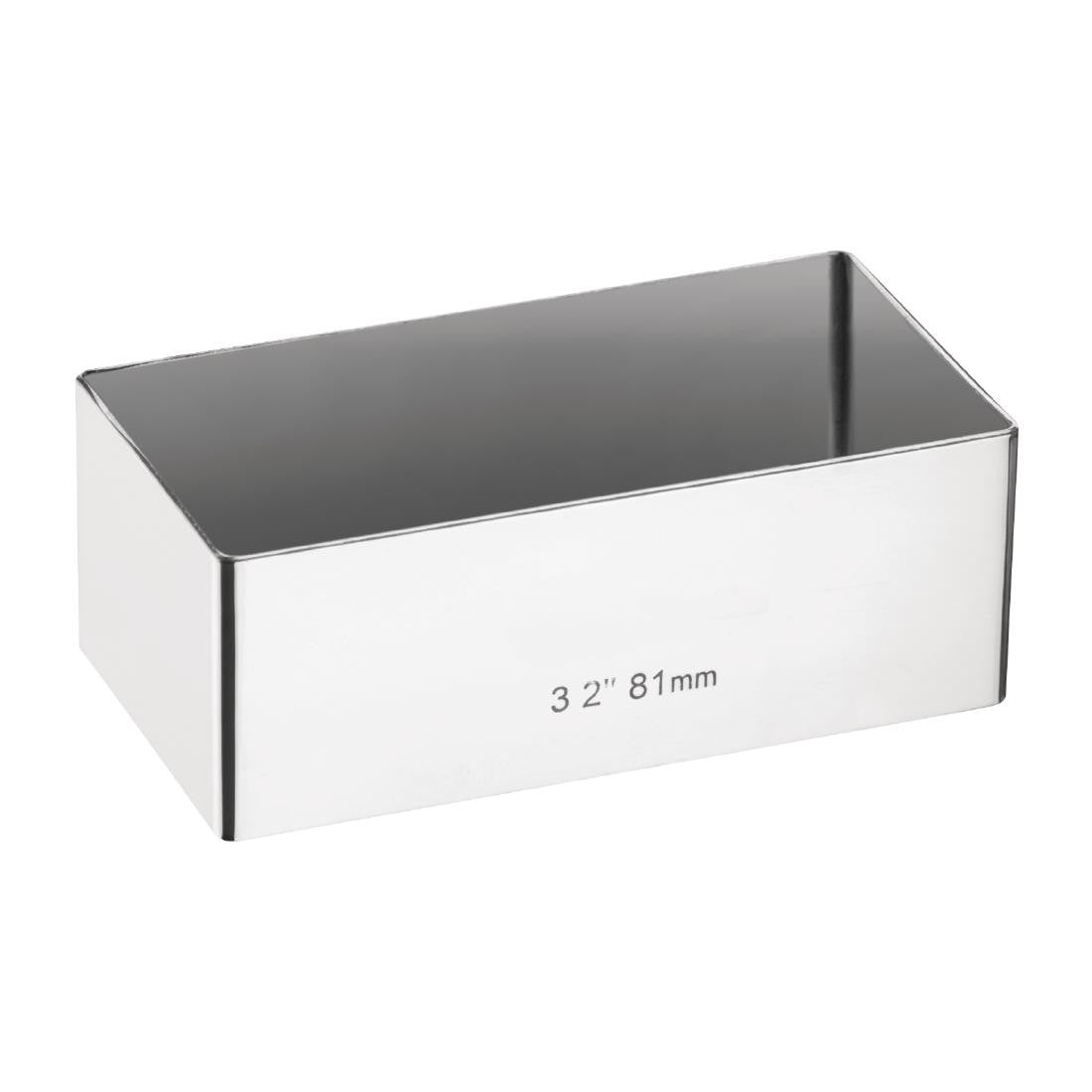 Rectangular Mini Gateaux Mould 80 x 40mm E062