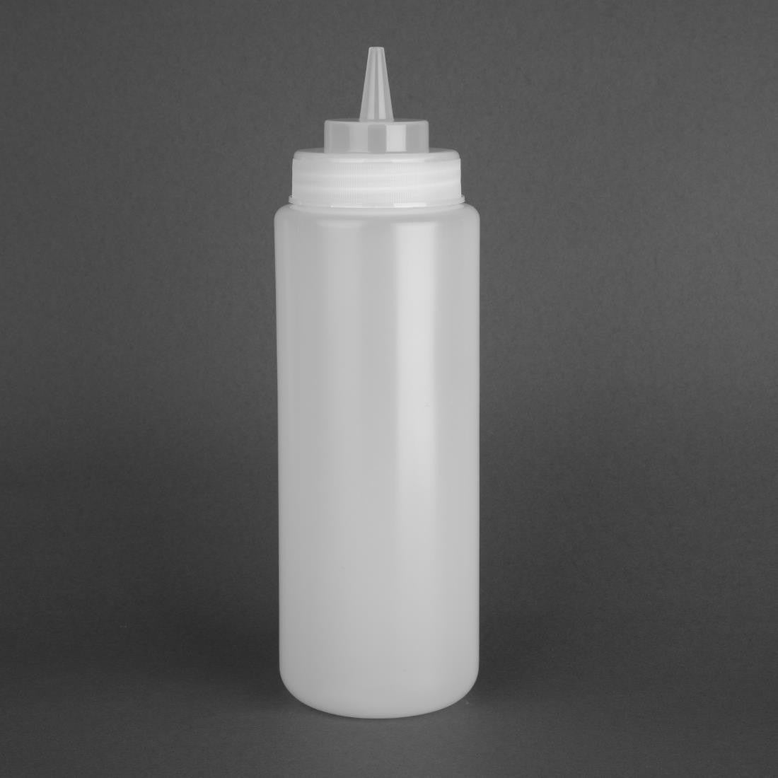 Vogue Clear Wide Neck Squeeze Sauce Bottle 32oz E093