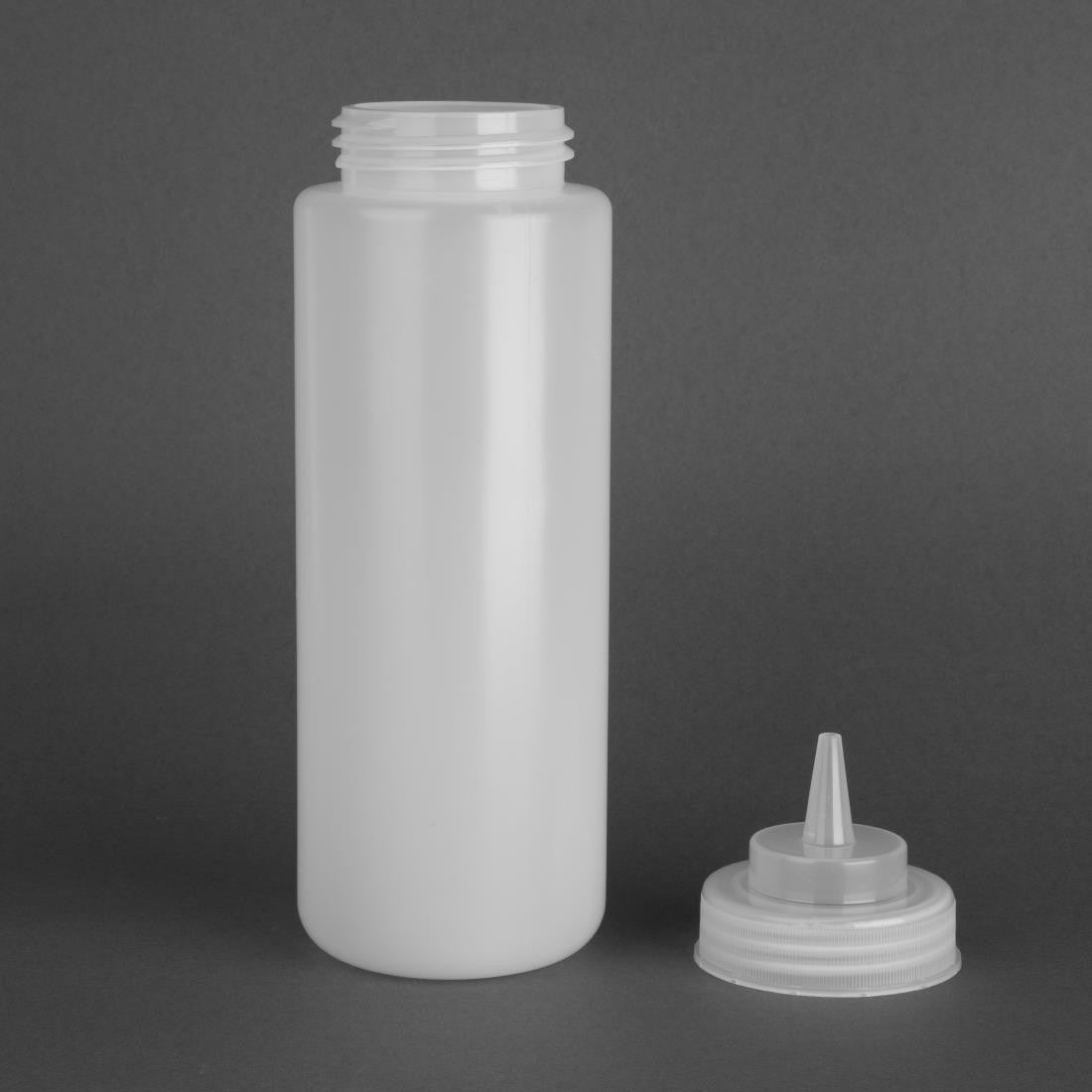 Vogue Clear Wide Neck Squeeze Sauce Bottle 32oz E093